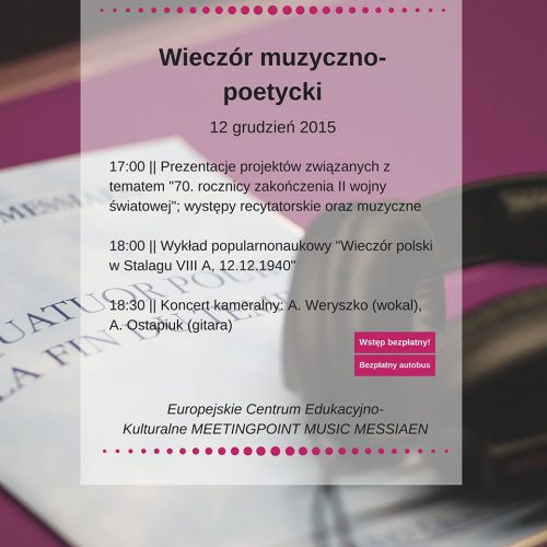 Wieczór poetycko-muzyczny